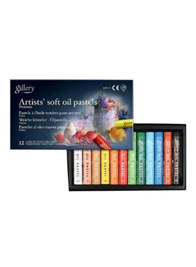 Mungyo 12-Piece Oil Pastel Set Multicolour 