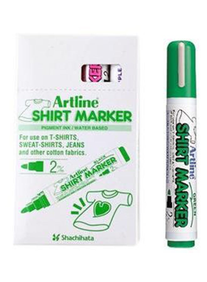 Artline 4-Piece Shirt Marker Set Green