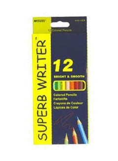 Set Of 12 Coloured Pencils Multicolour