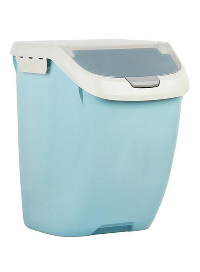 Plastic Sealed Storage Bin Rice Container Blue 36 x 34 x 26centimeter 