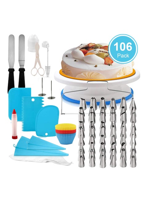 106-Piece Turntable Cake Baking Tool Set Multicolour