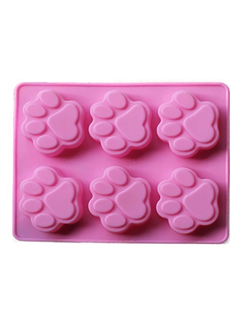 Cat Paw Print Silicone Cookie Cake Candy Chocolate Mold Soap Pink