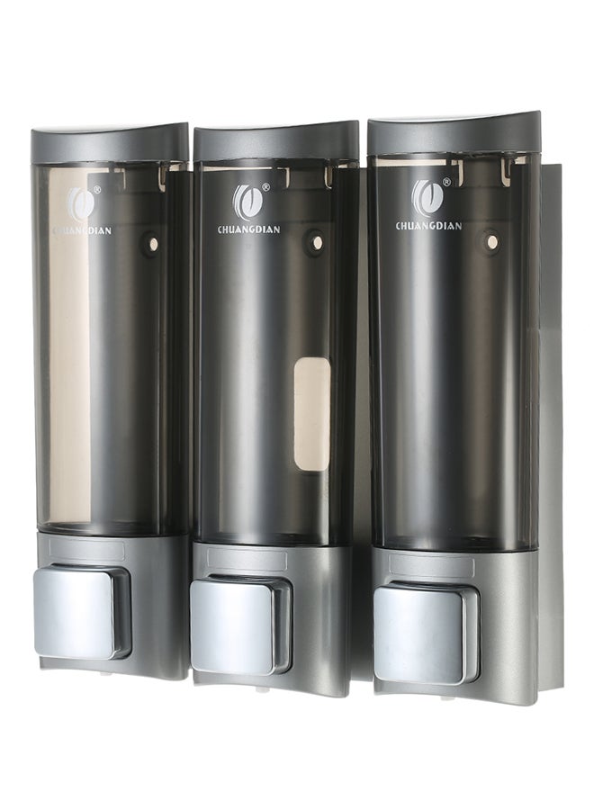 شوانجديان موزع صابون يد رغوي بجانبين شفاف/رمادي 20.5سم