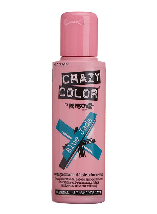 Crazy Color Semi-Permanent Hair Color Creme No. 67 Blue Jade 100ml  - Image 1