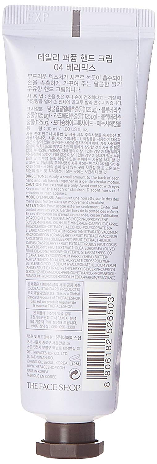 THE FACE SHOP - Daily Perfumed Hand Cream 04 Berry Mix 30ml - Image 1