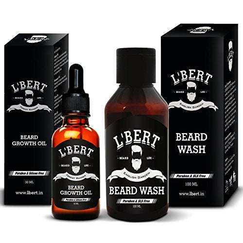 L'BERT Forest Ranger Hair Growth Oil And English Garden Beard Wash Beard Care Kit Multicolour 130ml