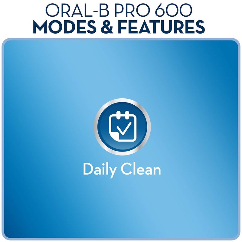 Oral-B - Pro 600 Cross Action Electric Rechargeable Toothbrush White/Blue 1x1x1cm - Image 1