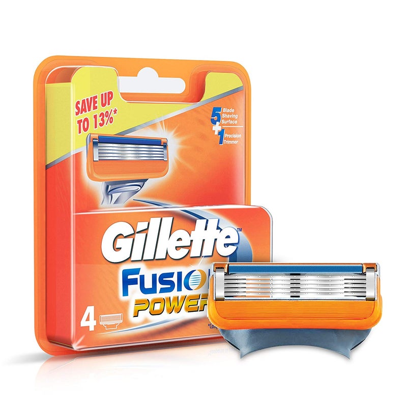 Gillette 4-Piece Fusion Manual Shaving Razor Blades Multicolour 40.8grams  - Image 2