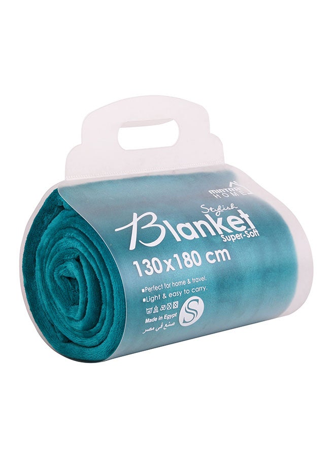 Mintra - Microfiber Blanket Polyester Light Green 130X180centimeter - Image 1