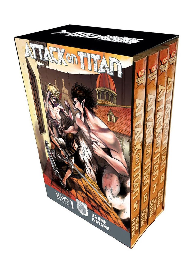 null - Attack On Titan Season 1 Part 2 Manga Box Set Paperback English by Hajime Isayama - 43279 - Image 1
