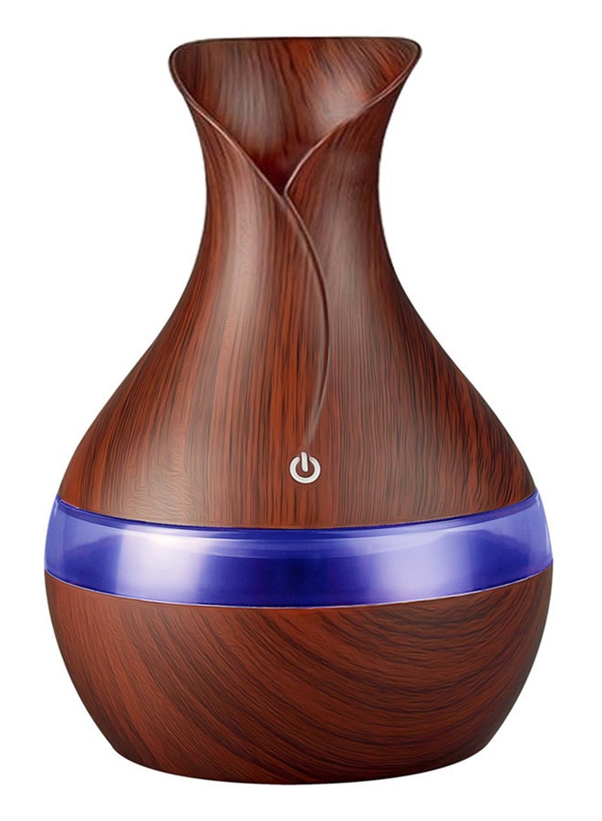 LED Lights Ultrasonic Aromatherapy Humidifier Dark wood grain