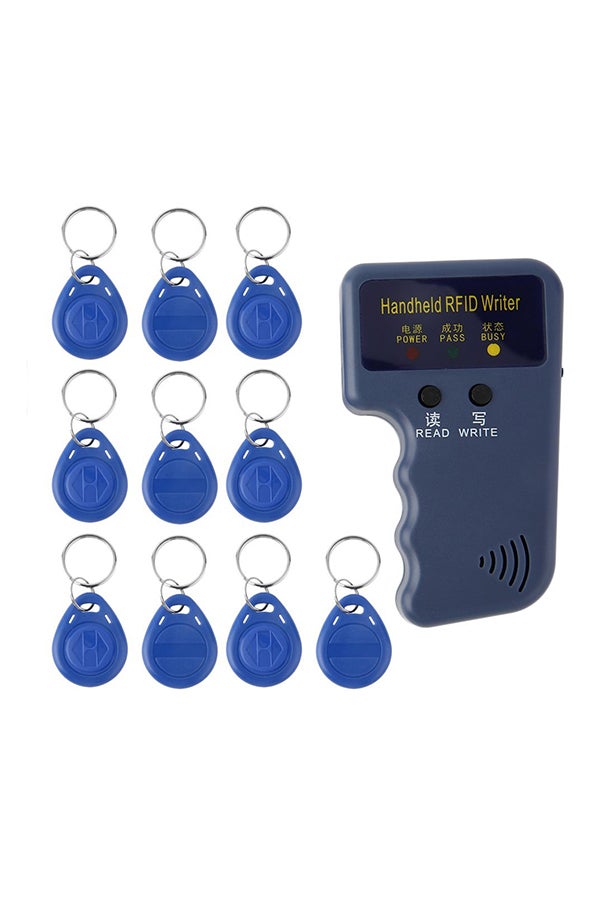 Handheld 125KHz RFID Copier/Writer/Readers/Duplicator With 10PCS ID Tags Blue  - Image 1
