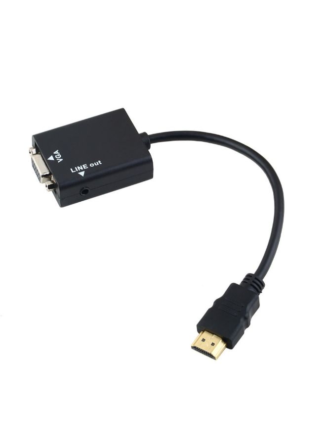 HDMI Male To VGA Cable Converter Black - Image 4