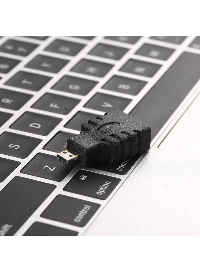 HDMI Female To Micro HDMI Male Converter Black  - Image 2
