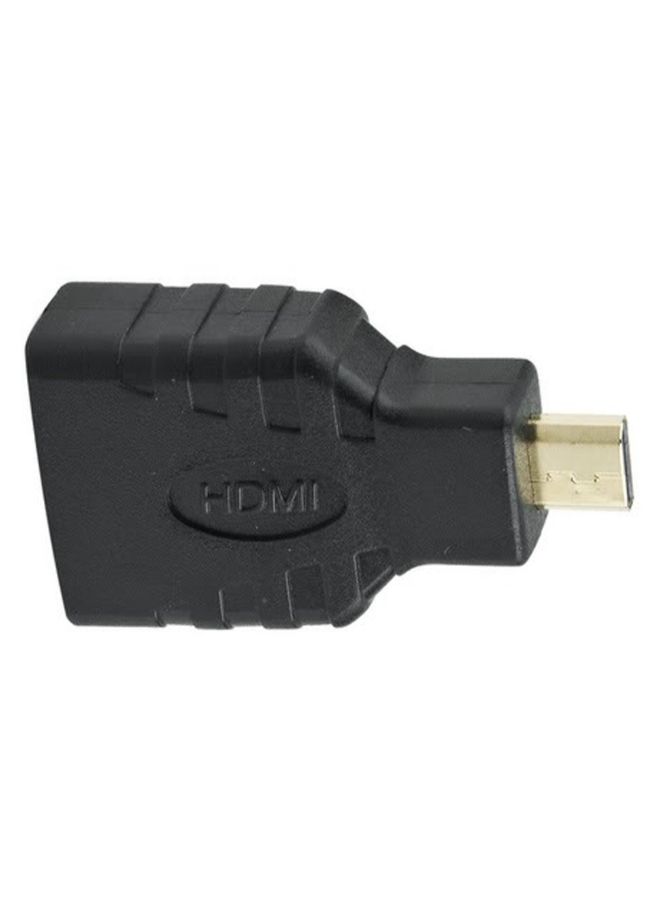 HDMI Female To Micro HDMI Male Converter Black  - Image 3