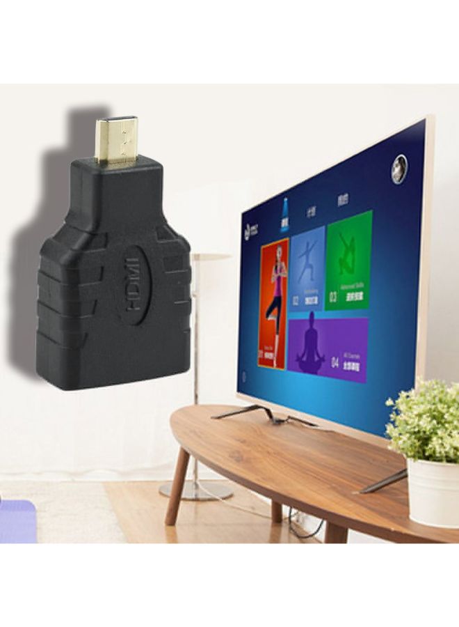 HDMI Female To Micro HDMI Male Converter Black  - Image 4