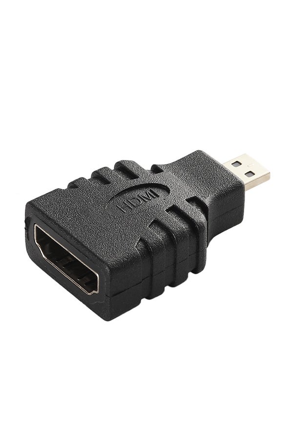 HDMI Female To Micro HDMI Male Converter Black  - Image 1