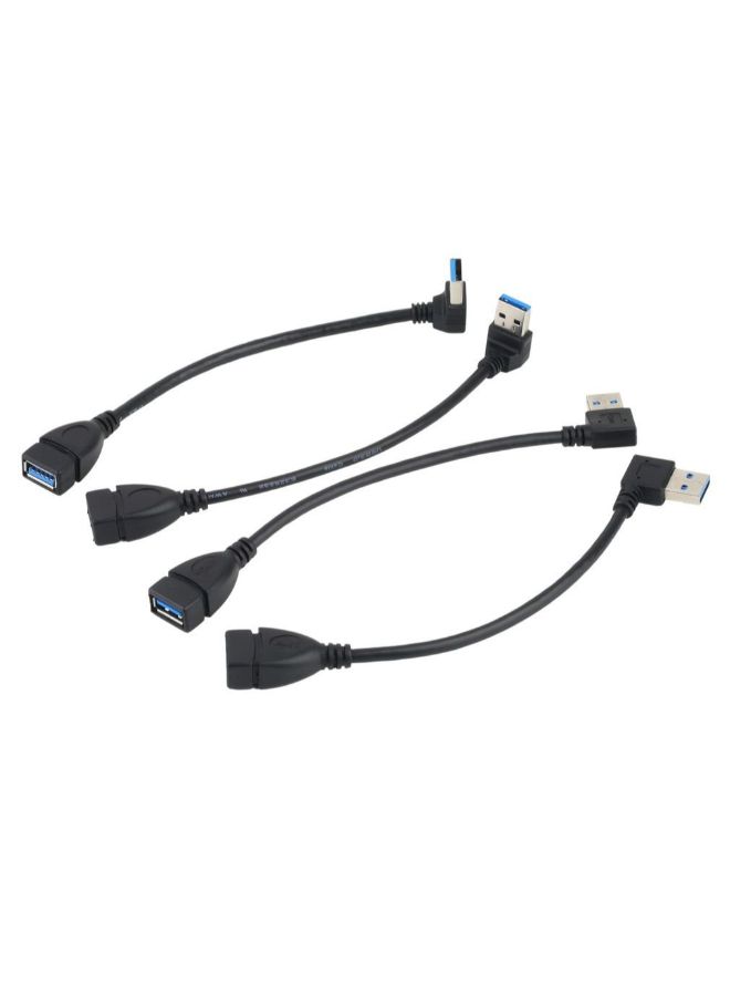 كابل تمديد ومزامنة بيانات لتوصيل منفذ USB 3.0 ذكر  بأنثى A أسود - Image 2