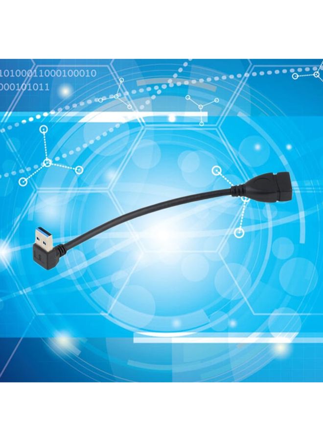 كابل تمديد ومزامنة بيانات لتوصيل منفذ USB 3.0 ذكر  بأنثى A أسود - Image 3