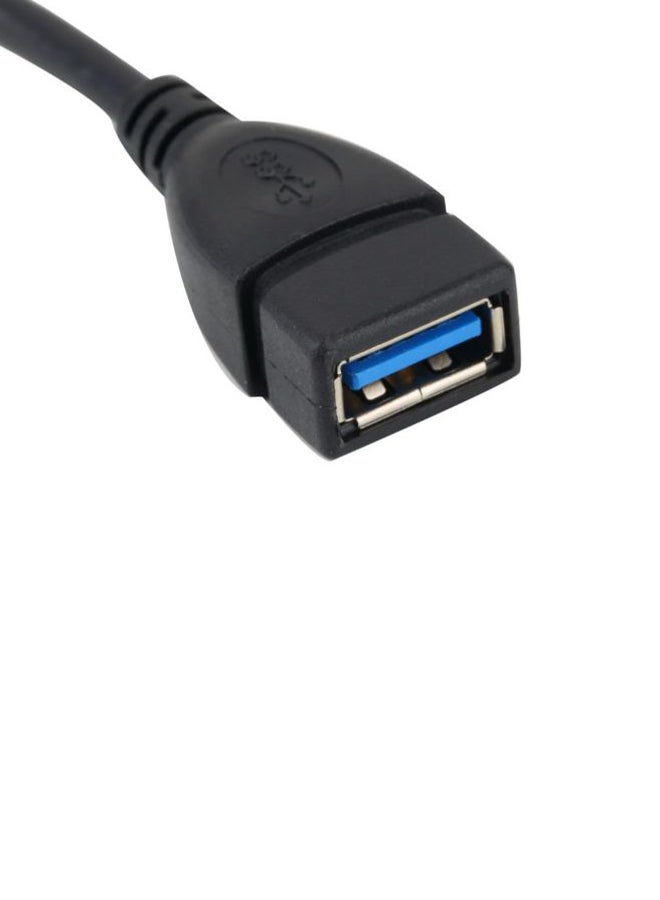 كابل تمديد ومزامنة بيانات لتوصيل منفذ USB 3.0 ذكر  بأنثى A أسود - Image 4