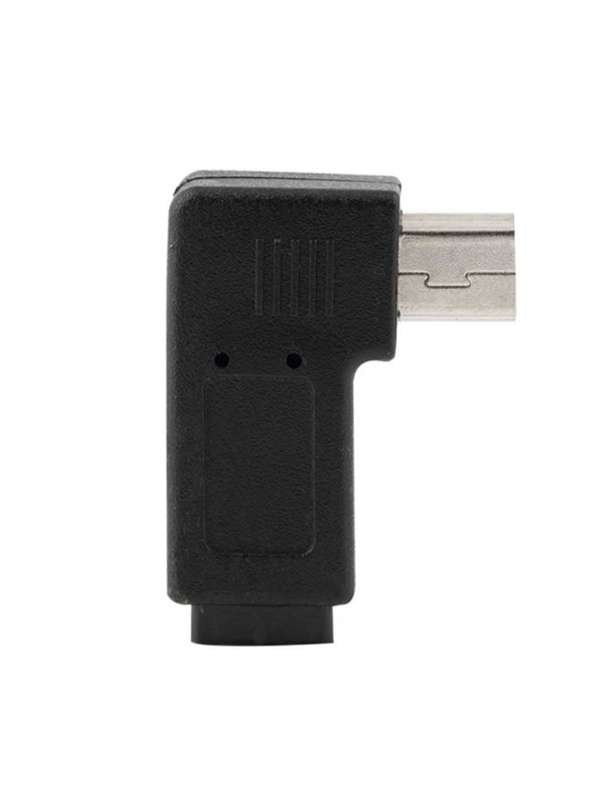 محول بزاوية 90 درجة من منفذ ذكر بعدد 5 سنون إلى منفذ أنثى USB Micro بعدد 5 سنون أسود - Image 4
