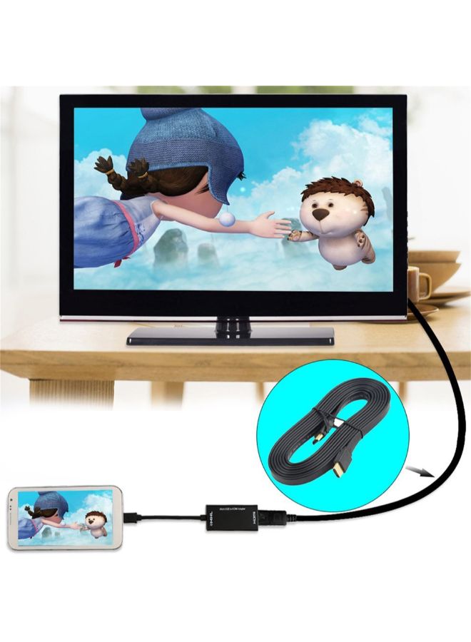 Premium Flat Noodle HDMI Cable Black - Image 5