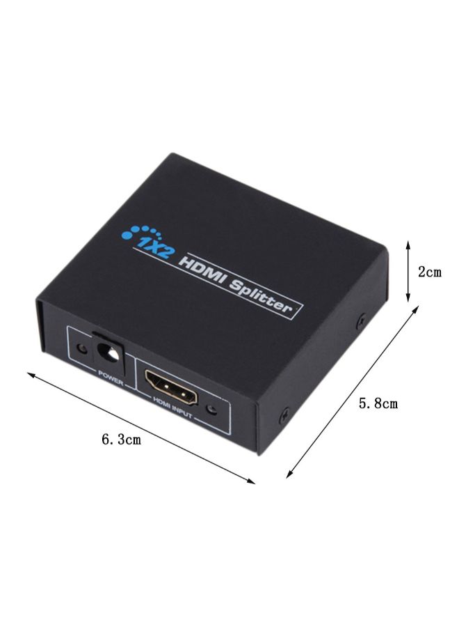 موزع 1 في 2 لحماية المحتوى الرقمي للنطاق الترددي العالي بوصلة HDMI وبدقة 1080 بكسل أسود - Image 4