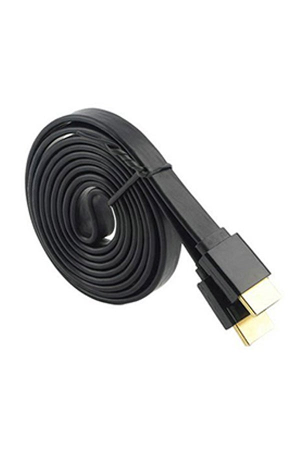 Premium Flat Noodle HDMI Cable Black - Image 1