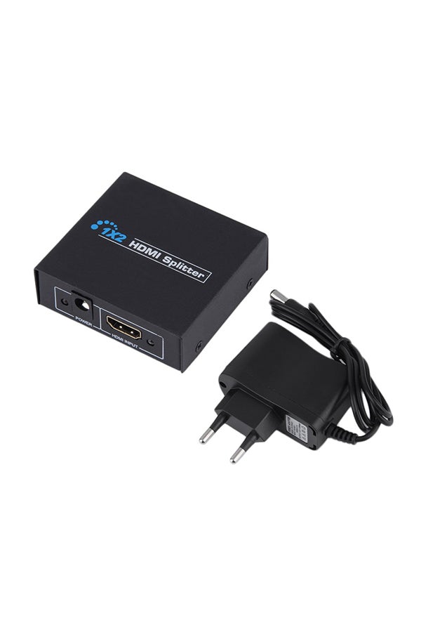 موزع 1 في 2 لحماية المحتوى الرقمي للنطاق الترددي العالي بوصلة HDMI وبدقة 1080 بكسل أسود - Image 1