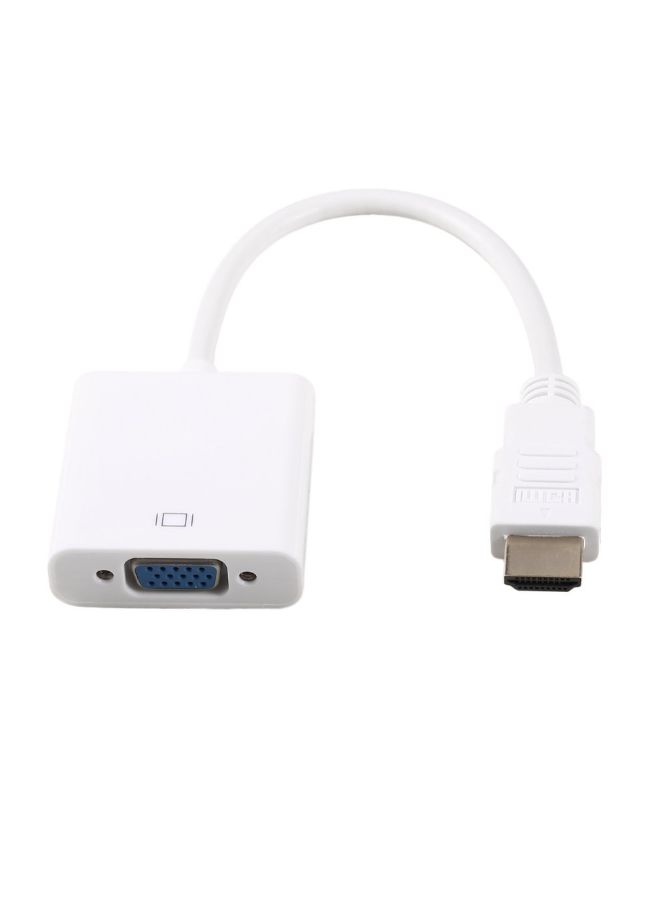 HDMI Male To VGA Female Cable White - Image 2