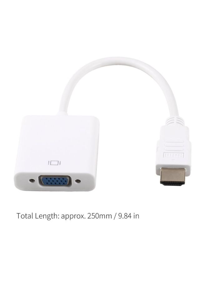 HDMI Male To VGA Female Cable White - Image 3