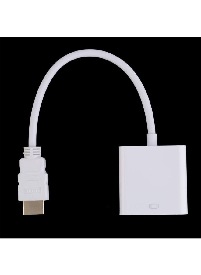 HDMI Male To VGA Female Cable White - Image 4