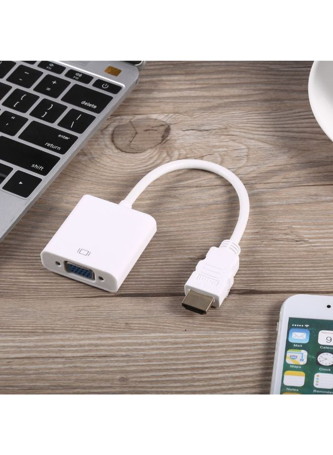 HDMI Male To VGA Female Cable White - Image 5