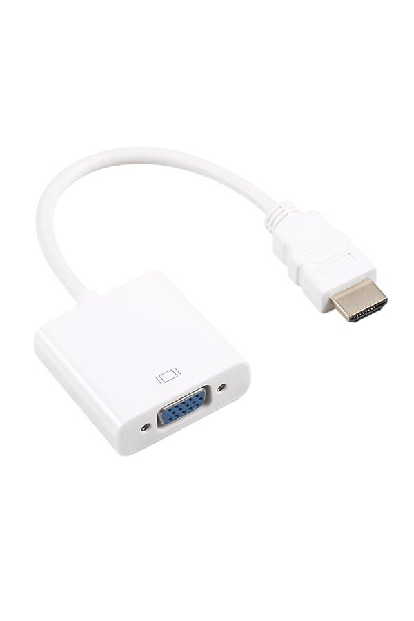 HDMI Male To VGA Female Cable White - Image 1