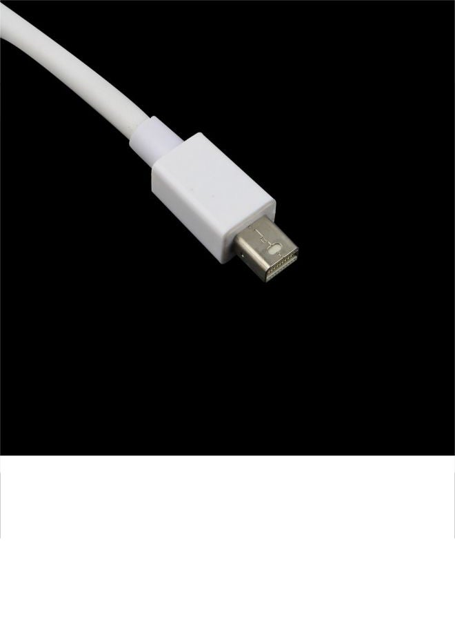 كابل محول من منفذ عرض Display Port صغير ذكر إلى DVI ذكر أبيض - Image 4