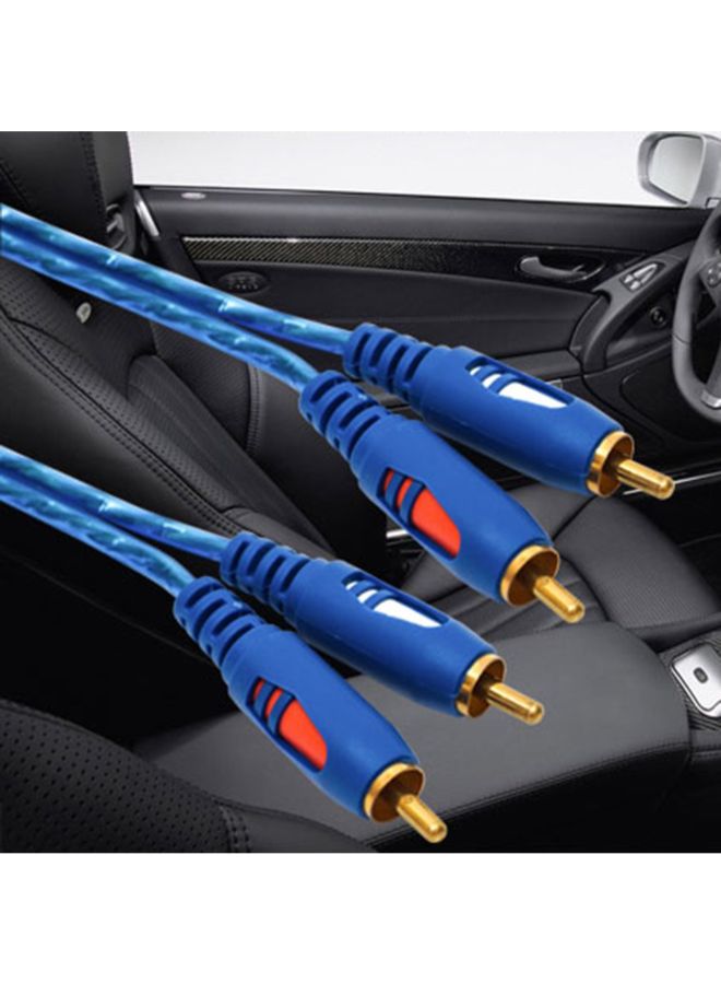 كابل صوت بمنفذ 2RCA ذكر إلى 2RCA ذكر لمشغل الدي في دي الرقمي بطول 1.5/3/5 أمتار أزرق - Image 3