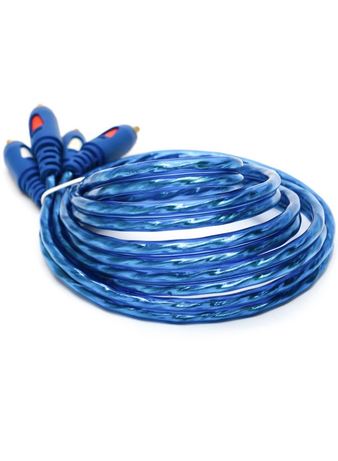 كابل صوت بمنفذ 2RCA ذكر إلى 2RCA ذكر لمشغل الدي في دي الرقمي بطول 1.5/3/5 أمتار أزرق - Image 4