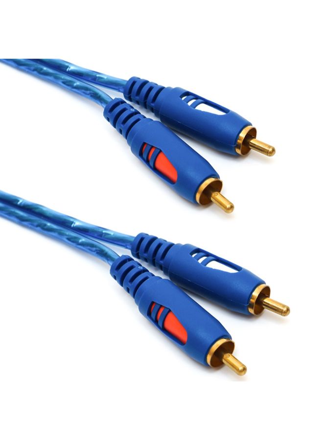 كابل صوت بمنفذ 2RCA ذكر إلى 2RCA ذكر لمشغل الدي في دي الرقمي بطول 1.5/3/5 أمتار أزرق - Image 5