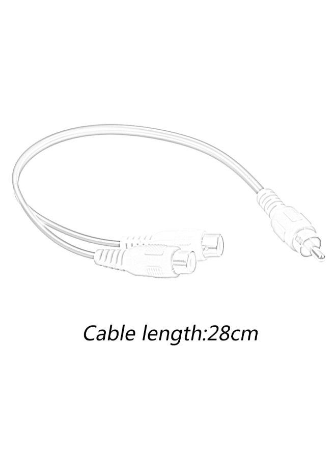 كابل صوت ستيريو RCA ذكر إلى 2RCA أنثى أسود - Image 3