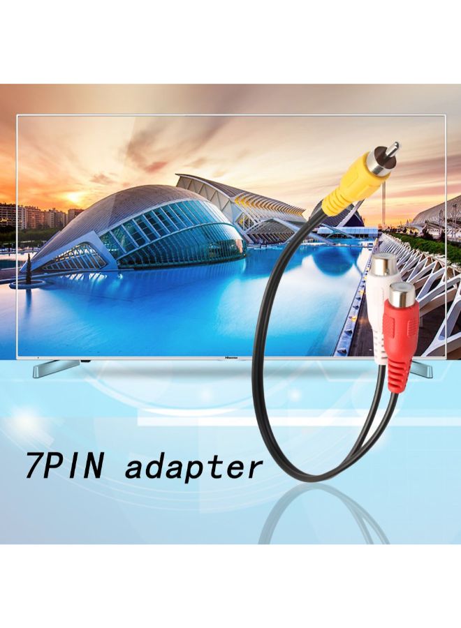 كابل صوت ستيريو RCA ذكر إلى 2RCA أنثى أسود - Image 5