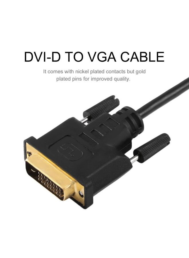 ماركة غير محددة - كابل محول نشط من منفذ DVI-D إلى منفذ VGA أسود - Image 1