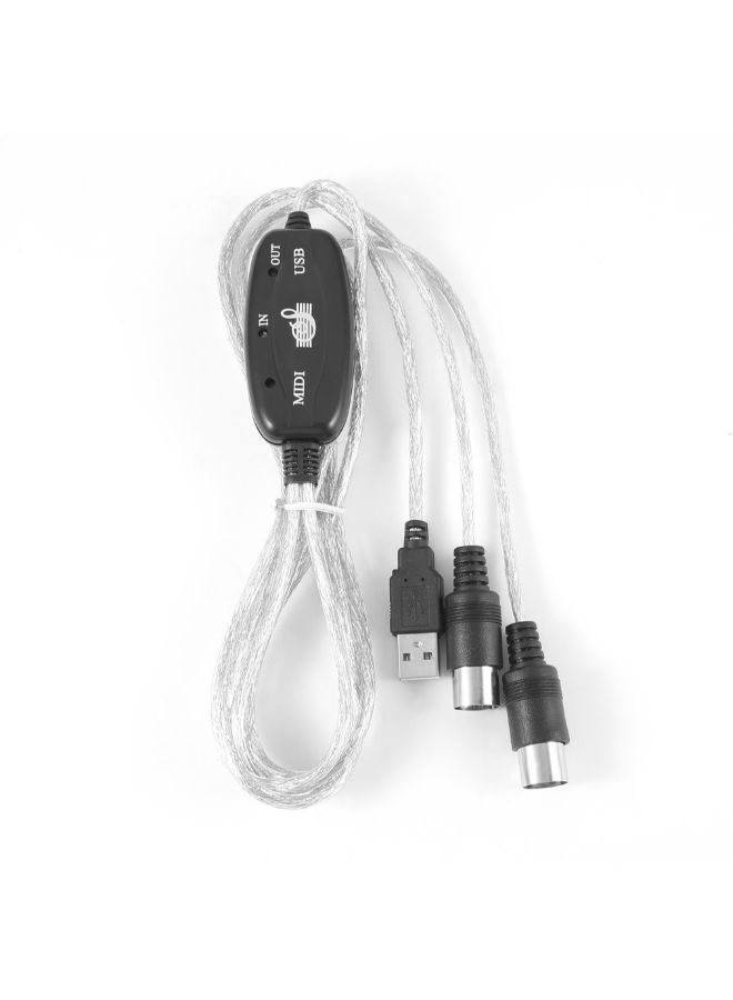 كابل واجهة بمنفذ MIDI إلى MIDI أسود/ فضي - Image 2