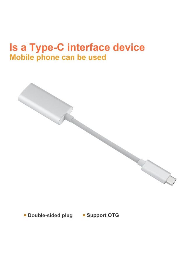 كابل محول فائق الوضوح بدقة 4K من USB-C إلى HDMI لأجهزة التلفزيون عالية الوضوح رمادي فضي - Image 4