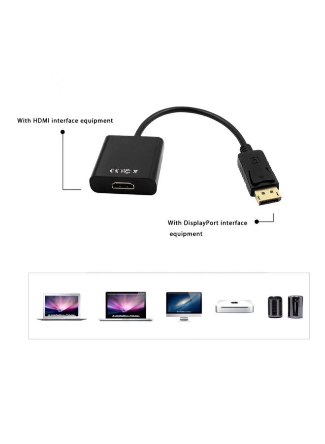 Generic - DisplayPort DP To HDMI Adapter | Black - Image 1