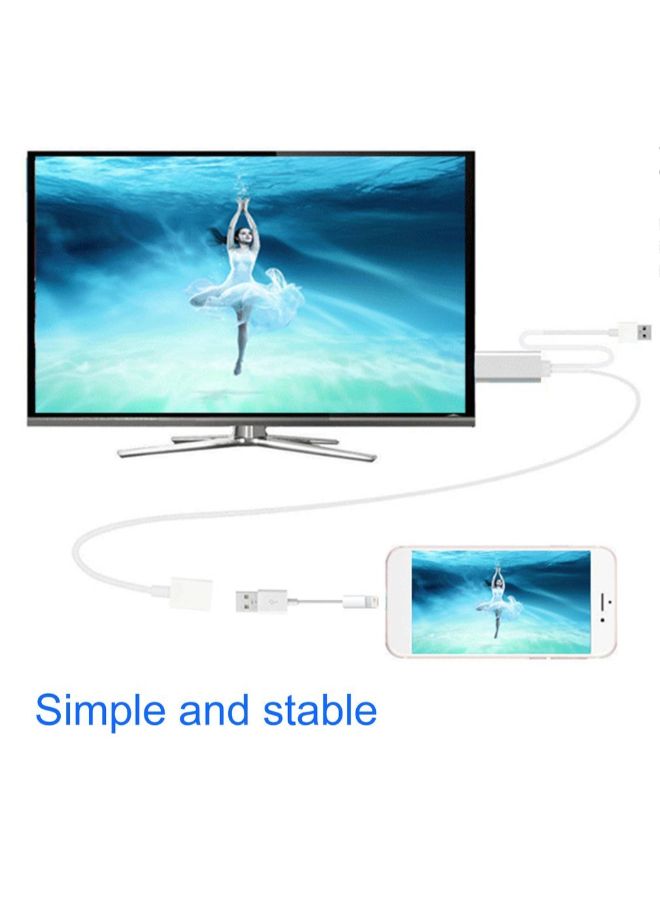 كابل من USB Type C إلى HDMI فضي - Image 2