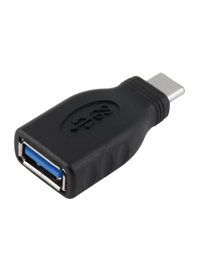 كابل محول بيانات من USB 3.1 Type-C ذكر إلى USB 3.0 A أنثى أسود - Image 1