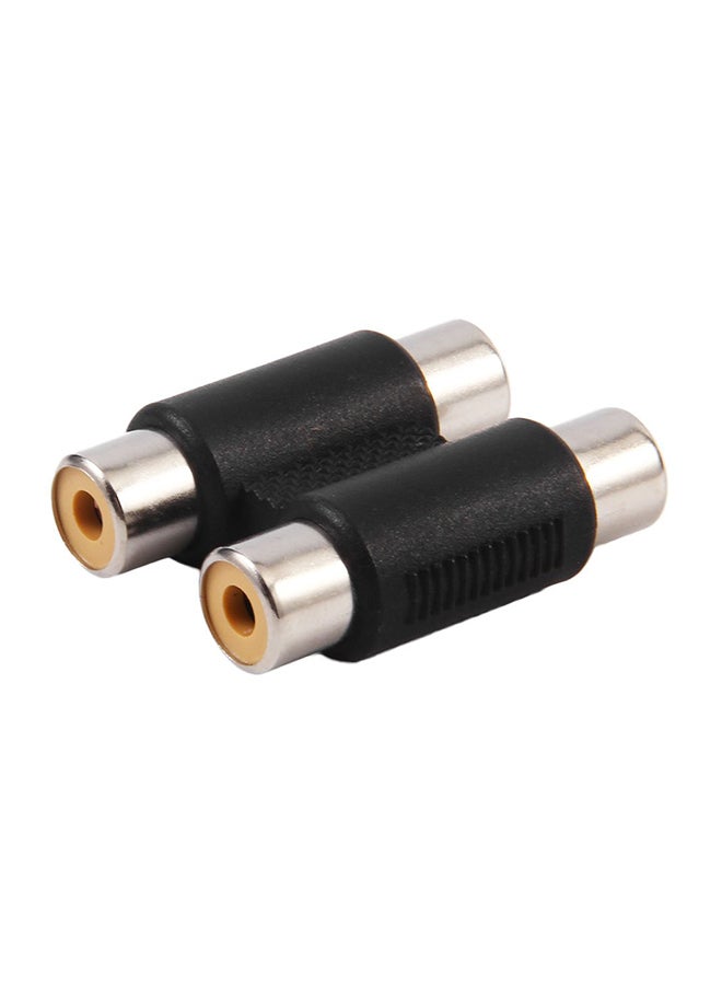 General 2RCA Female To 2RCA Female Audio Connector Black  - Image 1