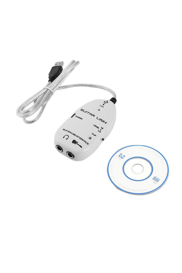 Guitar To USB Interface Audio Link Cable White - Image 1