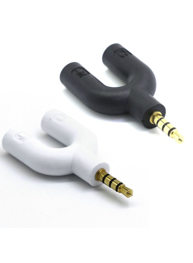 3.5mm Audio Splitter 2 Way U Jack to Headphone Microphone Converter Adaptor Multicolour  - Image 3