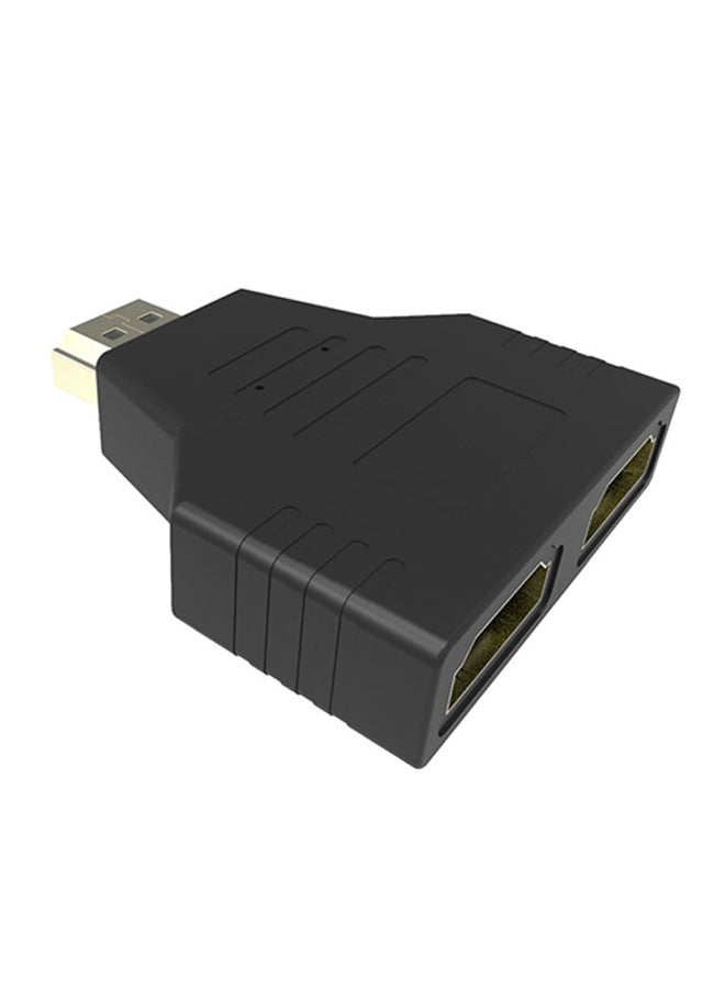 مجزئ HDMI بتصميم 2 في 1 وبجودة 1080 بكسل أسود - Image 1